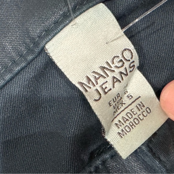 Mango Jeans coated “belle skinny” blue wax/ coated skinny ❤️ - Picture 4 of 8